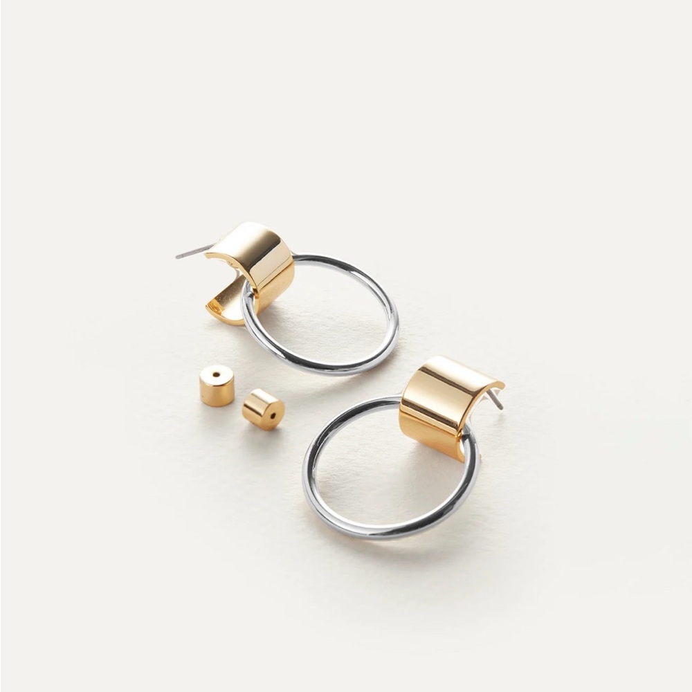 Jenny Bird faye knockers two tone earring